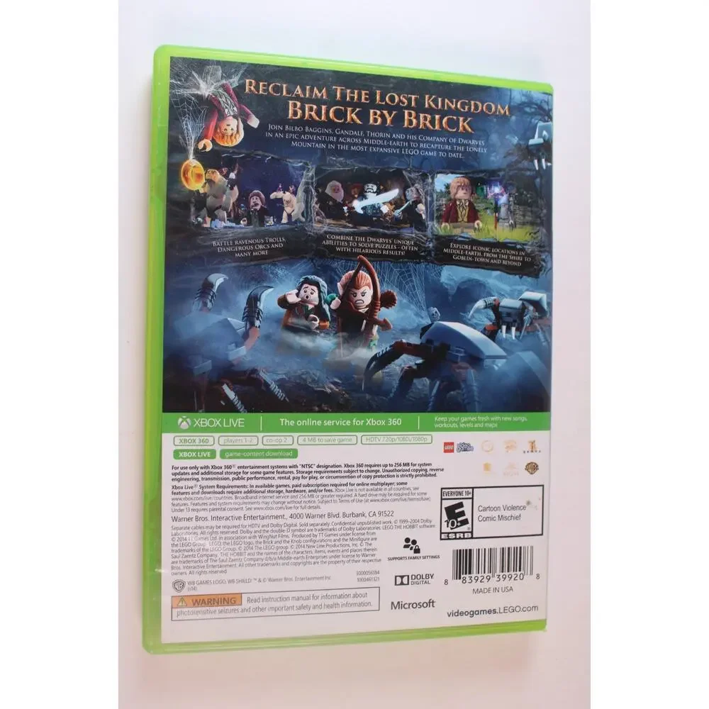 LEGO the Hobbit (Microsoft Xbox 360, 2014) Authentic, complete, Tested/Works